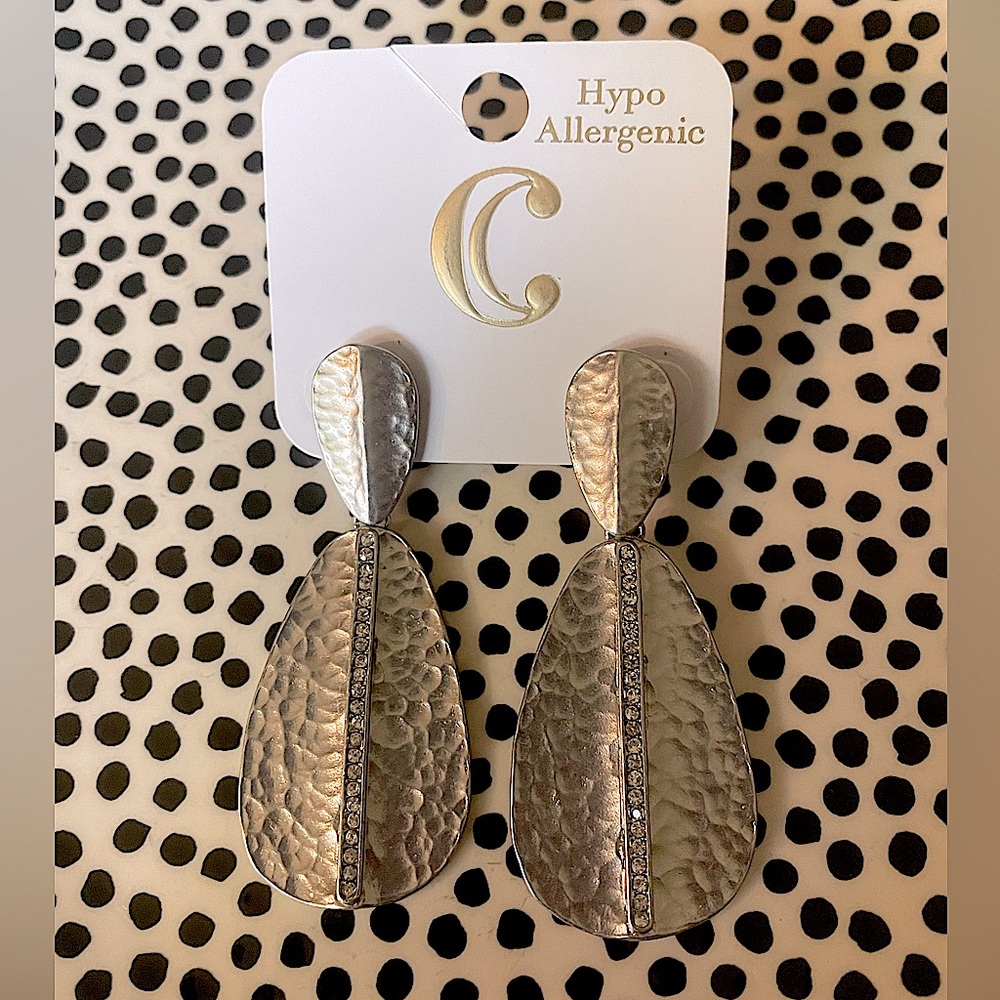 Charming Charlie Silver Teardrop Earrings